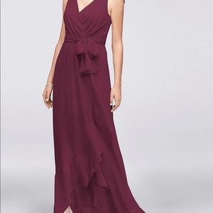 Wine bridesmaid dress